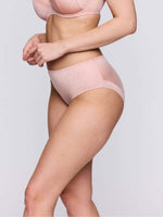 Prima Donna Twist-Vennera-Korkeavyötärö-Alushousu-Dusty Pink-kuva sivulta.