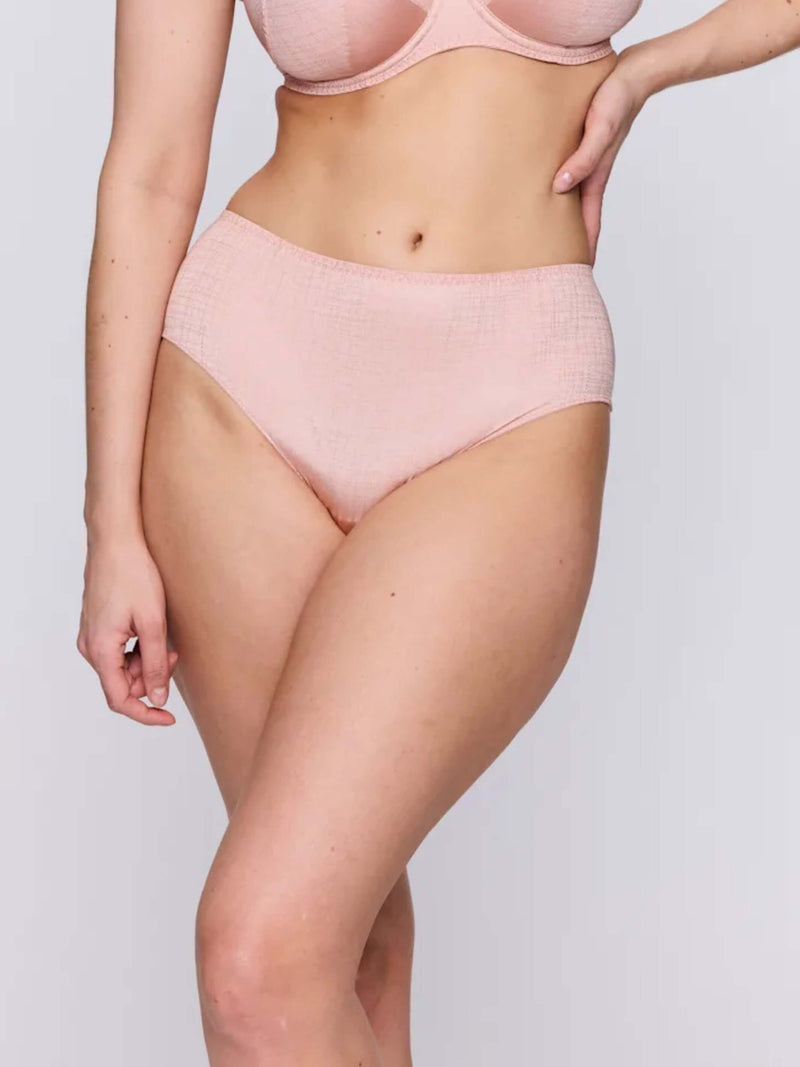 Prima Donna Twist-Vennera-Korkeavyötärö-Alushousu-Dusty Pink-kuva etupuolelta.