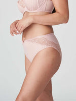 Prima Donna-Madison-korkeavyötäröinen-alushousu-väri powder rose-kuva sivusta.