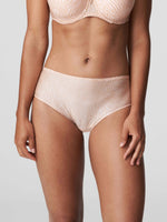 Prima Donna Twist Avellino korkeavyötäröinen alushousu, väri pearly pink, edestäpäin.