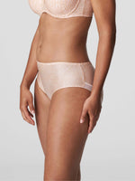 Prima Donna Twist Avellino-korkeavyötäröinen alushousu, väri pearly pink, sivukuva.